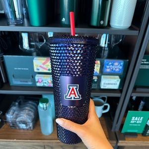 Starbucks tumbler university of Arizona UofA UA blue studded